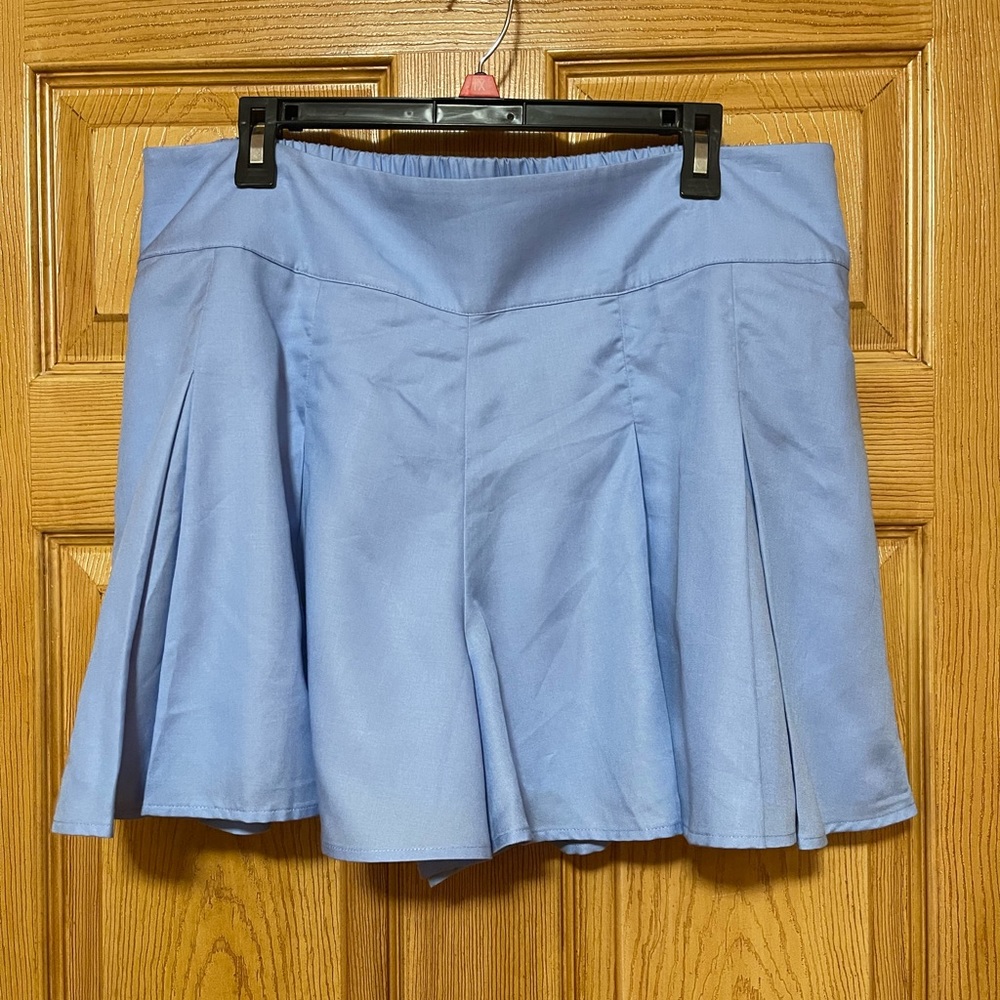 Emily McCarthy Della robia blue shorts